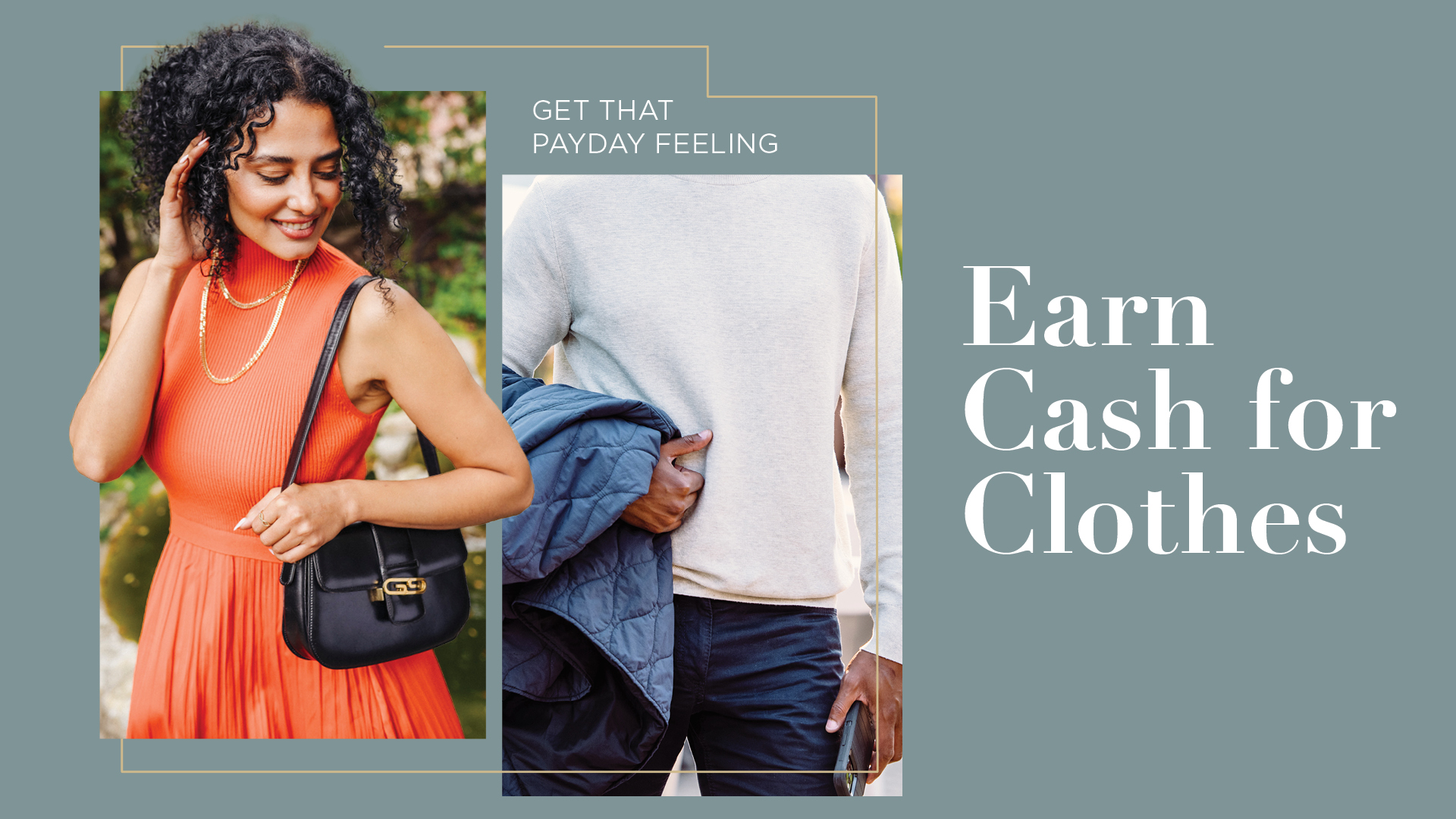 sell your styles with lady sitting holding purse